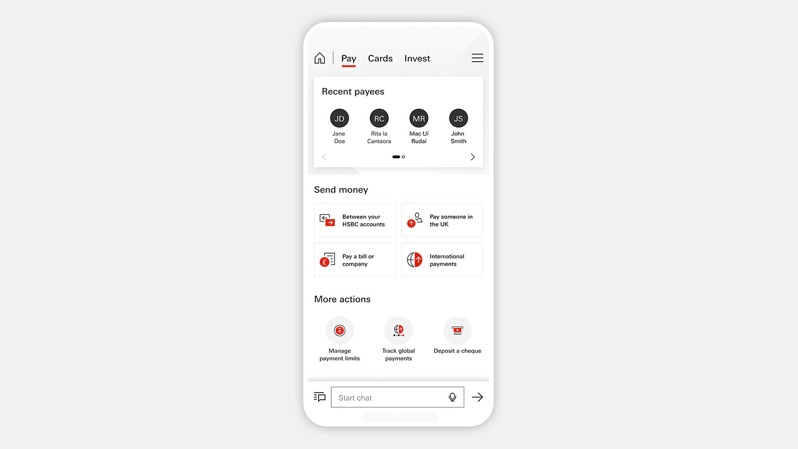 the HSBC UK App Pay tab