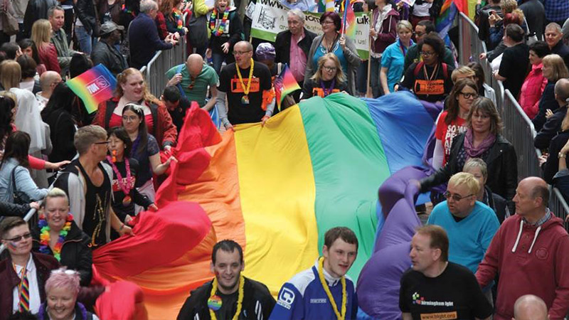 People holding flag