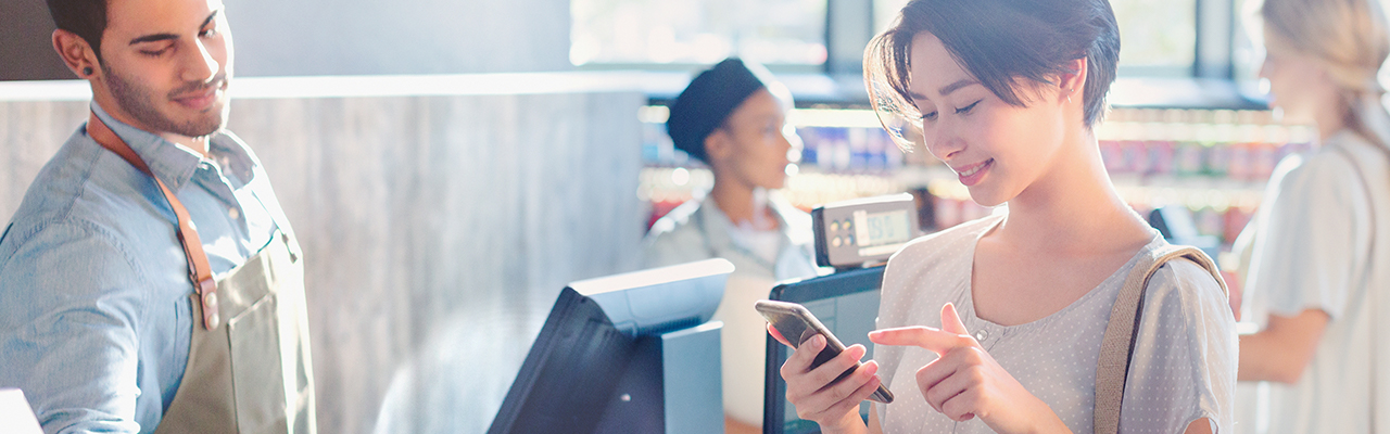 woman at the till