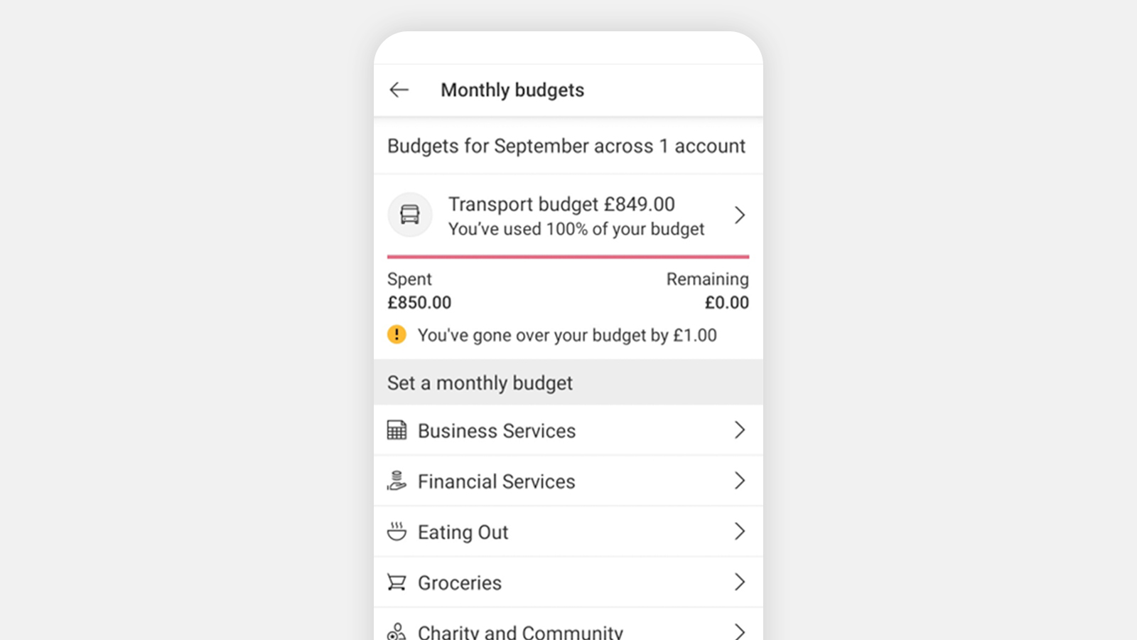 monthly money budget 