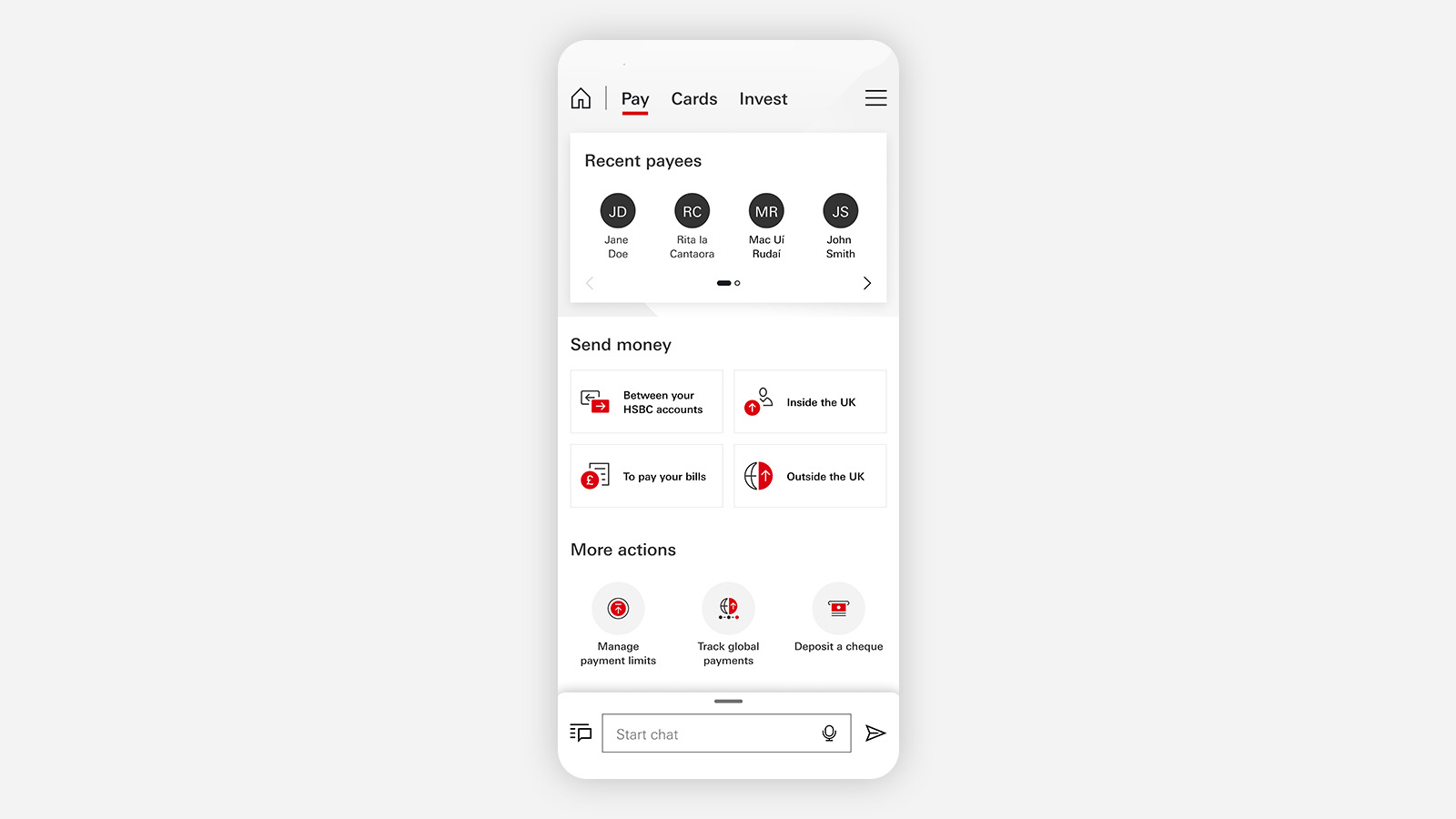 the HSBC UK App Pay tab
